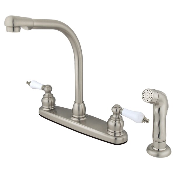 Kingston Brass Victorian Centerset Kitchen Faucet, Brushed Nickel KB718SP - main